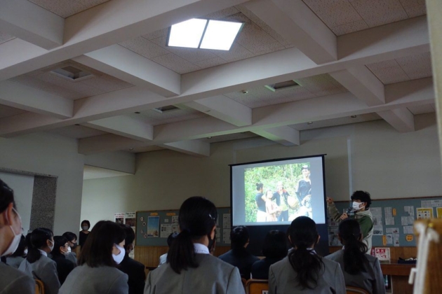 中学校で講和させていただきました